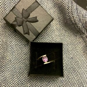 925 sterling silver amethyst ring.